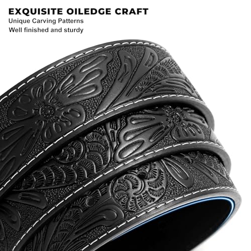 Image of BELTROAD Western Leather Belt Strap for Men Women Cowboy Cowgirl Leather Mens Belts for Jeans Birthday Christmas Belt Gifts