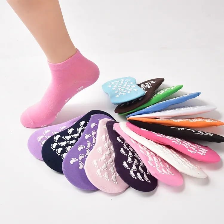 Spa Moisturizing Gel Socks For Dry Feet And Ankles - Helps Repair Cracked Skincare Gel Therapy And Softens Feet (1 Pair)-image-11
