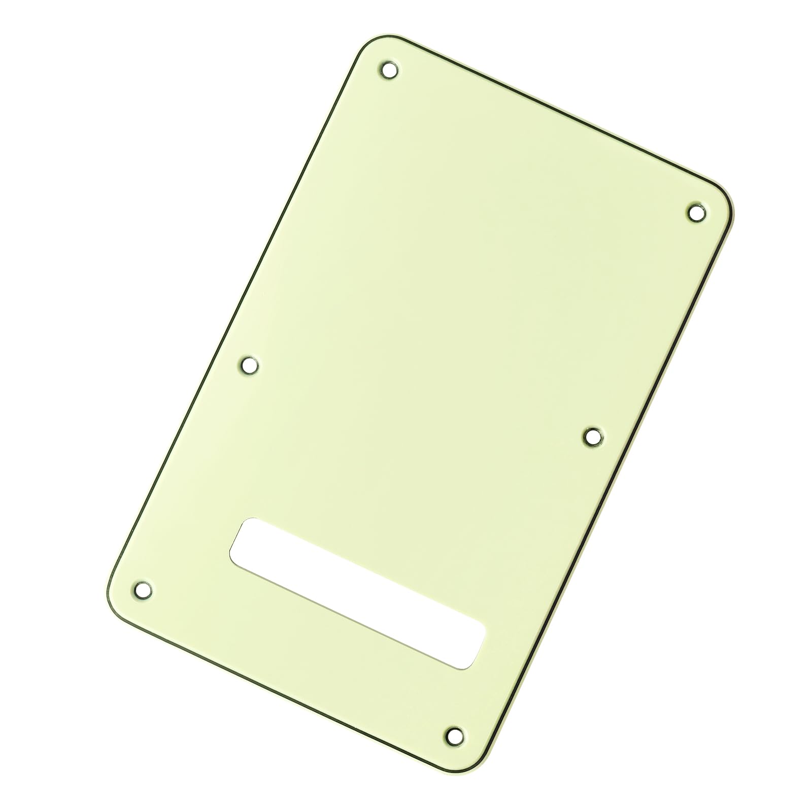 Banworks Electric Guitar 3 Ply Backplate 6-Hole Trem Tremolo Cover for USA/Mexican Standard Strat ST JT/HGB-01 Vintage Green - Image 4