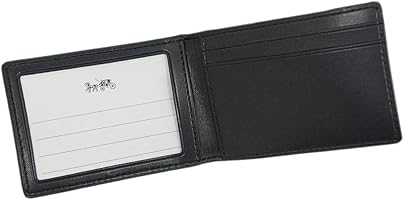 コーチ 二つ折り財布 F29273-BLC 札入れ ブラックマルチ : コーチ 財布 F29273-BLC COACH メンズ 札入れ 取り外し