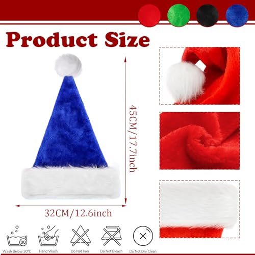 ZSYIULIA Blue Santa Hat Christmas Hats 32 * 45cm - Image 2