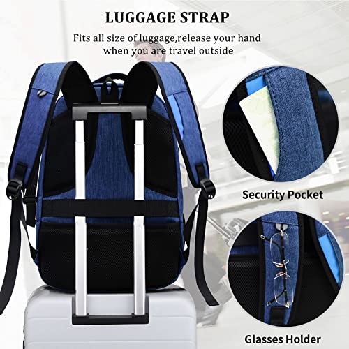 Image of DUSLANG 17 Inch Laptop Backpack for Travel Water Resistant College Backpack for Men Laptop Bag with USB Charging Port