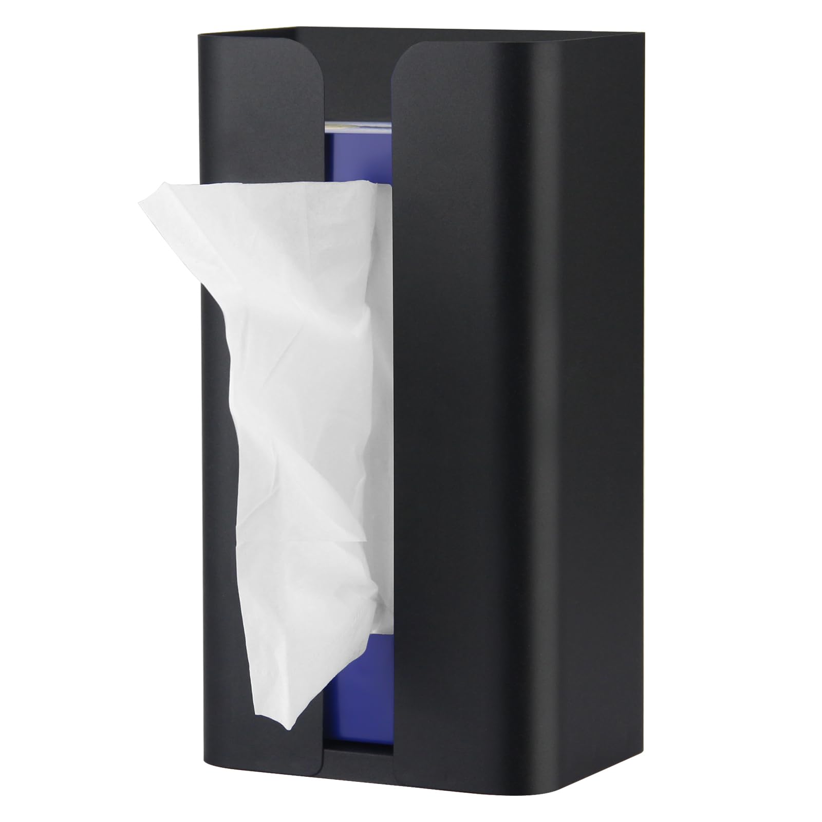 Dispensador de bolsas de basura para nevera y soporte magnético de cocina negro