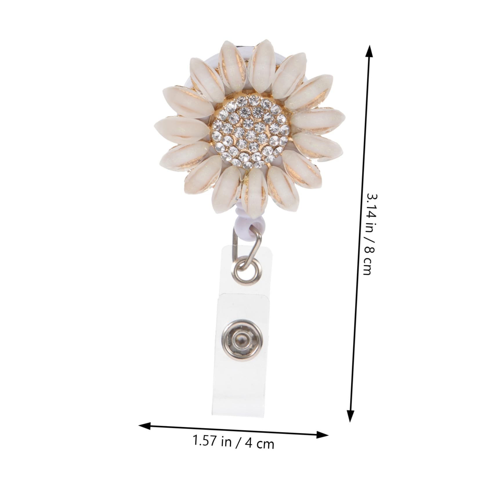 SEWACC 6piezas Portátil Clip De Retráctil Diseño De Girasol Sujetador De Tarjetas De Identificación Para y Personal