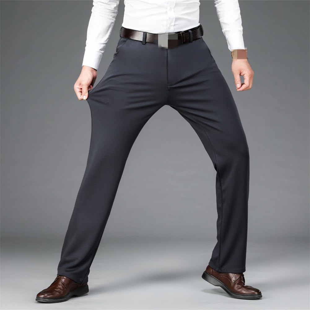 Pantaloni elasticizzati Comfort Slim Fit Business Dress Pants Uomo High Stretch Straight Fit Pantaloni
