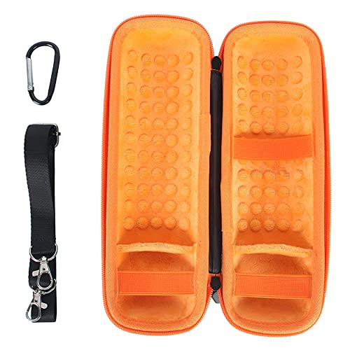 pour JBL Flip 6 Case, Housse de Protection pour JBL Flip 6 Sac de Voyage de Haut-Parleur Bluetooth Portable Hard Case Transport avec Bandoulière et Rangement Mousqueton (Orange)