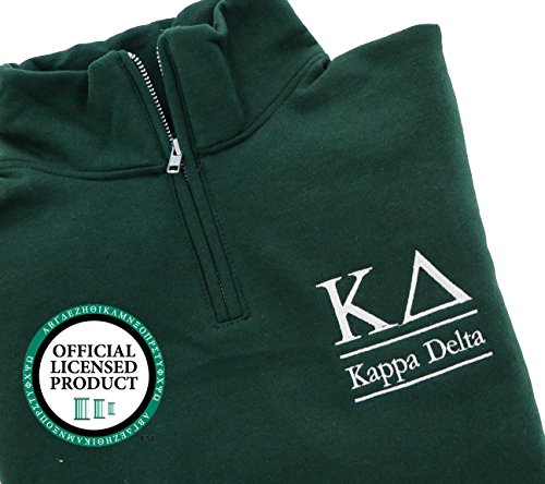 Kappa Delta Quarter Zip Pullover Sweatshirt - Kay Dee Sorority Cadet Collar Sweater - KD Gifts Apparel2
