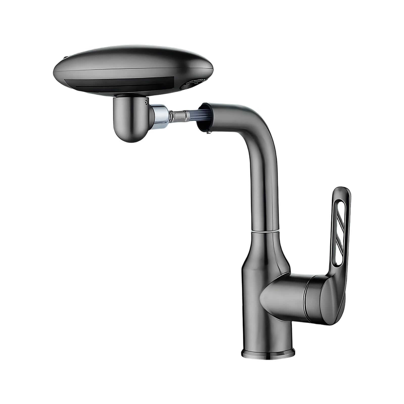 Generisch Wasserflussregler, Wasserhahnverlängerung, Metall, 360-Grad Scharnierbewegung, schnelle Installation, Badezimmer Waschbeckendüse, wassersparend, multifunktionaler Wasserhahn, drehbarer Arm