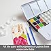 FCLUB Empty Watercolor Palette Paint Case - Medium Watercolor Tin Metal Box Tin with 36 Half Pans