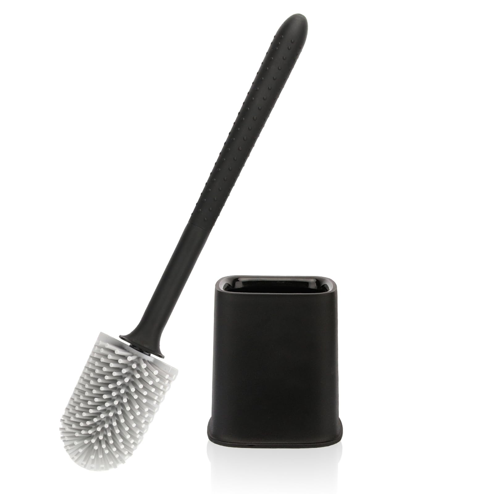 Compact Quick-Drying Toilet Brush Set With Angled Bristles for Thorough Cleaning