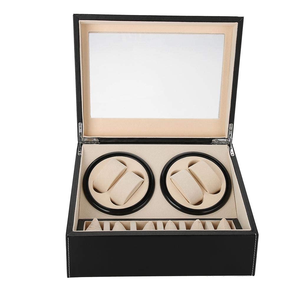 CGCSYZ Watch Winder Box Automatic Rotation Watch Winder For 4 Automatic Watches 6 Wristwatch Storage Display