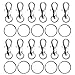 Produktbild ManLee 100pcs Schlüsselanhänger Drehverschluss mit Schlüsselringe 25mm Schwenk Drehgelenk Verschlüsse Kleine Drehverschlüsse Schlüsselband Edelstahl Schlüsselclips für Herren und Damen Basteln DIY