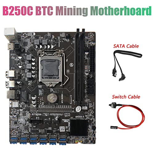 BLASHRD 2X B250C BTC Miner moderkort med 12 XPCIE och SATA