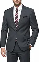 Terno masculino de 2 peças, ajuste justo, com um botão, blazer e calça de cor sólida, gravata e festa de negócios de casamento quadrada