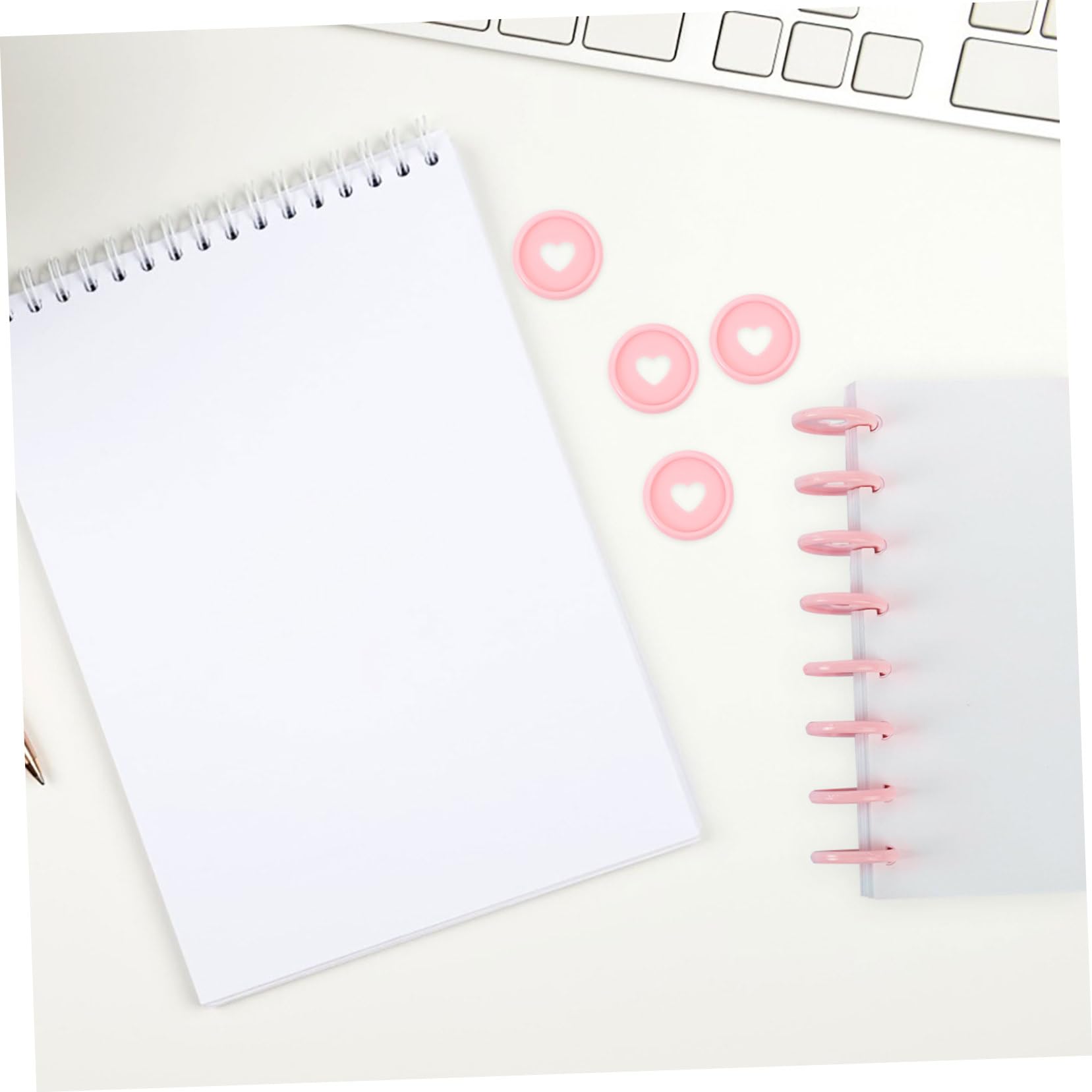 Lurrose 5 Set Di Dischi Di Rilegatura in Plastica Per Quaderni Dischi Multiuso Tenuta Forte Per Studenti Artisti Impiegati Planner Forniture Per Raccoglitori 50 Pezzi*5