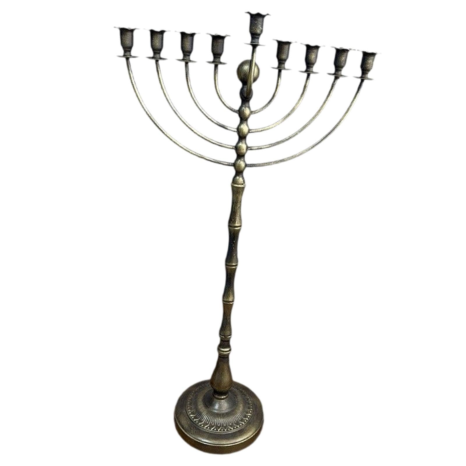 Ménorah de Hanoukka 9 branches bougeoir de table et de cheminée chic
