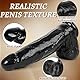 33 cm Riesen Dildo mit 7 cm Dickem Schaft, Dicker XXL Schwarz Monster Anal Dildo mit Starkem Saugnapf Freihändige Analspiel, Big Diloschwanz Sexspielzeug G-Punkt Stimulator für Männer Frauen