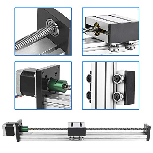 Rail à vis élevé en aluminium de 200 mm pour éliminer le jeu de glissière