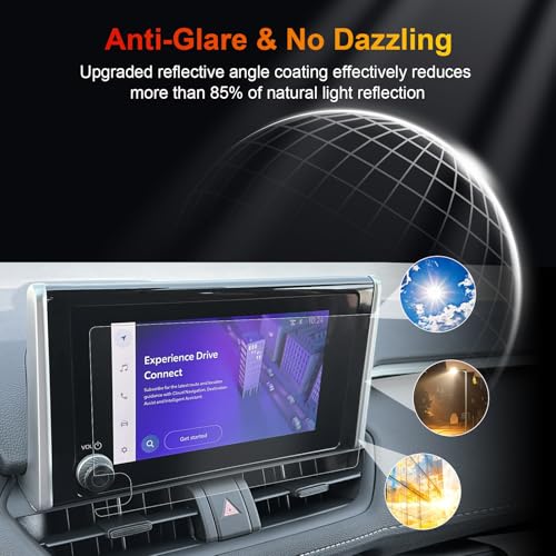 BSTW for 2024 Toyota RAV4 Screen Protector for 2023-2025 RAV4 LE/XLE Premium RAV4 Prime SE 8-In Touchscreen for 2025 RAV4 Hybrid Accessories Anti Glare Tempered Glass Protective Film (RAV4 8-In Matte) by BSTW - Image 4
