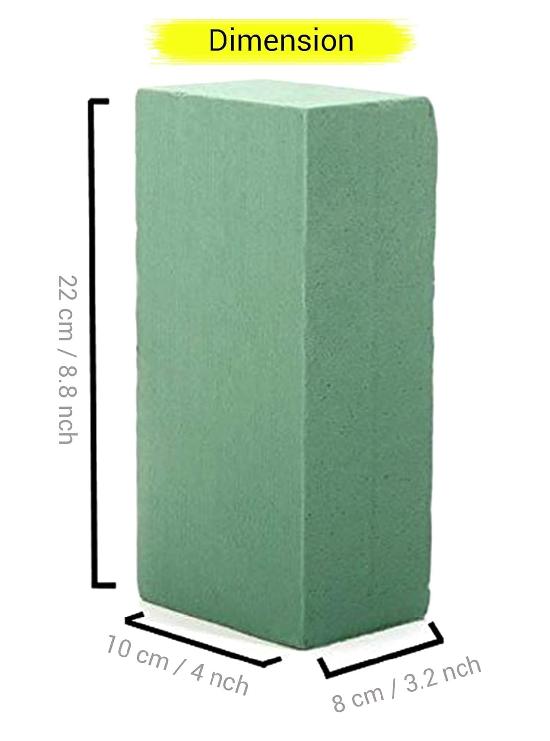 TIED RIBBONS Set of 10 Floral Flower Foam Brick for Flower Basket, Wedding Bouquet Artificial Flower Arrangement Decorations (10 cm x 8 cm x 22 cm) 2