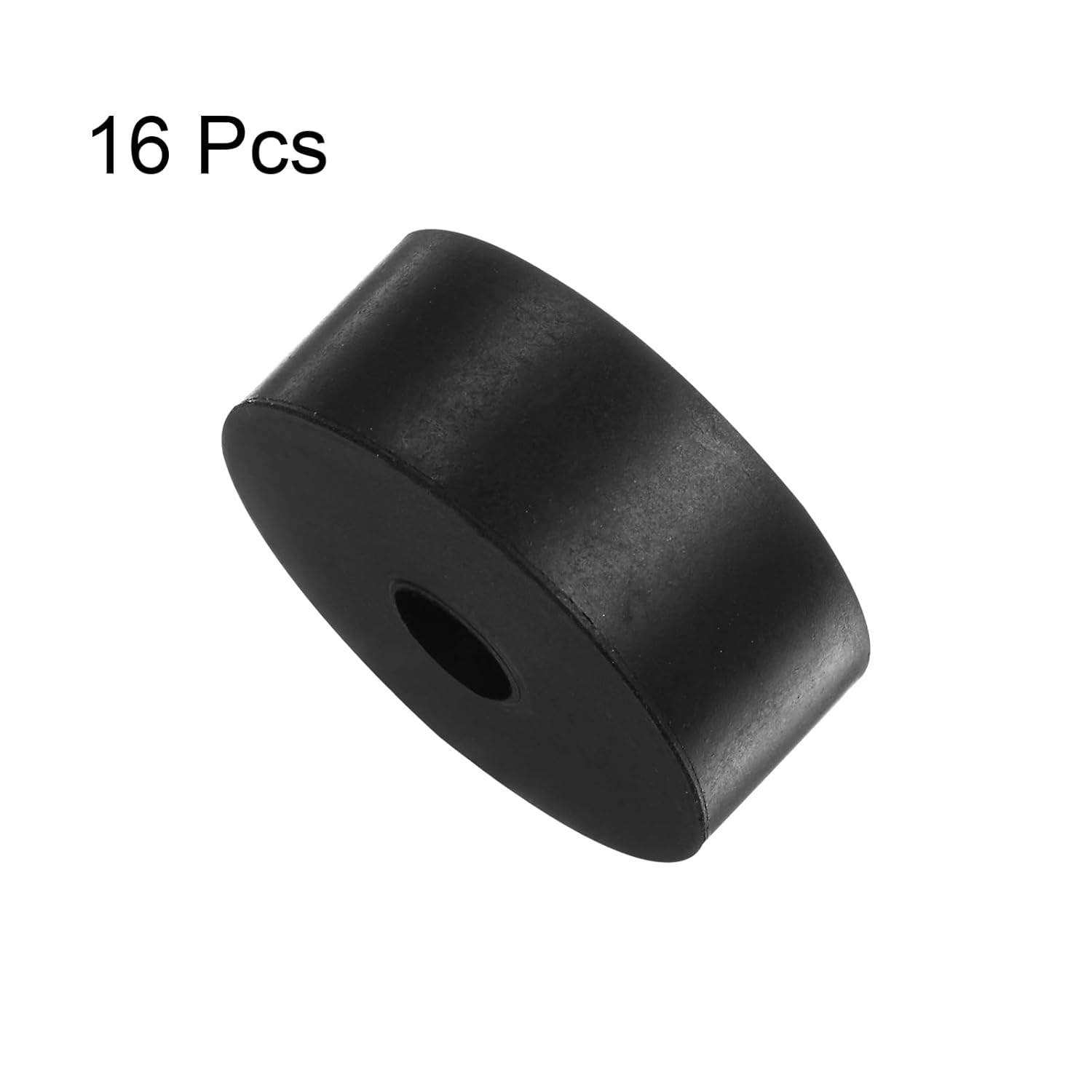 HARFINGTON 16pcs Rubber Spacer 2 Inch OD 0.47 Inch ID 0.8 Inch Thick Neoprene Round Anti Vibration Isolation Pads Isolator Rubber Washers Bushings for Home Cars Boat Accessories, Black