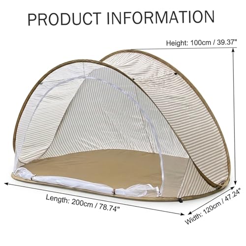 Carpa mosquitera para camping, pop-up, 200x120x100 cm miniatura 3