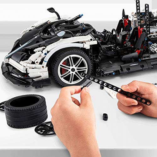 Foxom Technik Bausteine Auto Pagani Zonda, 3000 Teile 1:8 Racing Auto Bausteine Konstruktionsspielzeug Kompatibel mit… – Bild 6