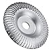 Oneroomone Angle Grinder Disco, Abrasivo Intaglio Superficie Curva (Argento) 100 mm/22 mm, Utilizzata per Lucidare, Modellare, Intagliare il Legno, Ecc