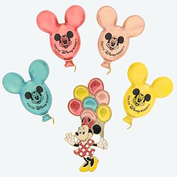 Amazon | ミッキー バルーン ピンバッジ 5個セット 東京