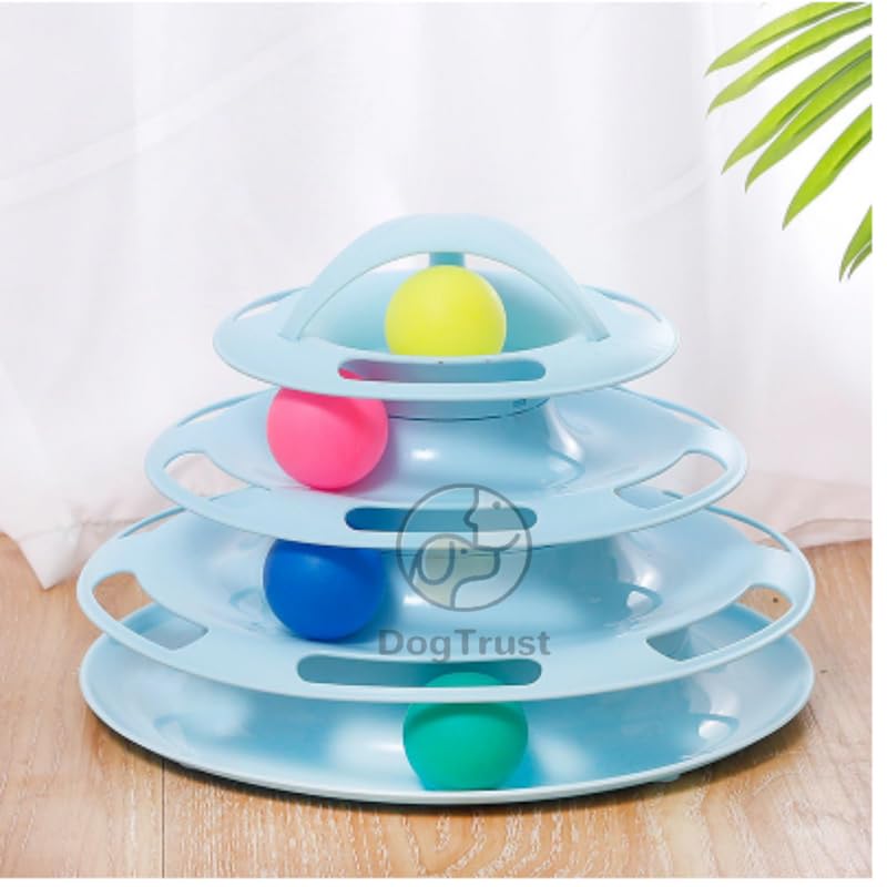 Dog Trust Cat Toy Roller Cat Toys Interactive with Three Colorful Ball Interactive Kitten Fun Mental Physical Exercise Puzzle Toys for Indoor Blue (B0CHF8YD8B) Amazon Price History, Amazon Price Tracker