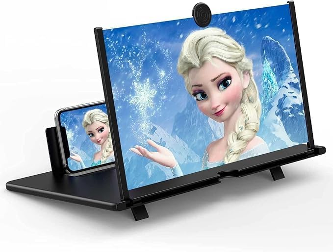 3D Mobile Phone Screen Magnifier | HD Screen Enlarger for Smartphones | Foldable Eye Protection Display Amplifier | Portable Mobile Stand for Movies & Videos-image-17