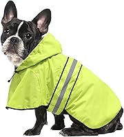 Vista 21 de Impermeables Reflectantes Impermeables para Perros - Chaqueta de Lluvia Ajustable para Cachorros, Chubasqueros Ligeros con Capucha para Perros
