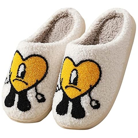 IONOKO Ladies Slippers Fluffy Cozy Womens Memory Foam Slippers Fuzzy Wool-Like Fleece Lined House Shoes Anti Skid Sole Slip on Indoor Slippers Size 4/5 UK, Yellow Cover