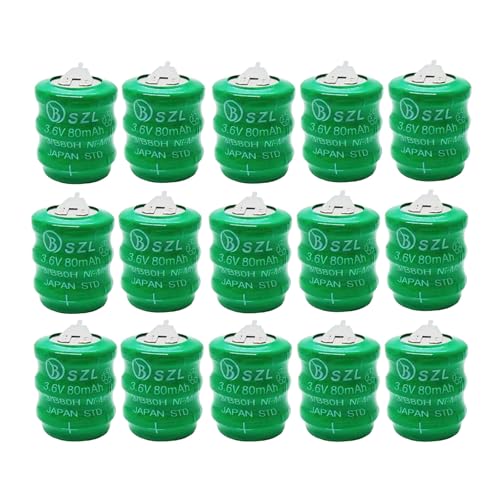WEIMAA 15-Pack Ni-MH Battery 3.6V 80mAh 2-Pin
