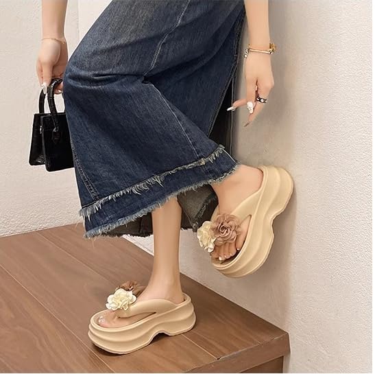 Womens Sandals Comfort Arch Support Sandals Fashion Summer Walking Shoes Casual Ankle Elastic Flower Flip Flops Shoes3