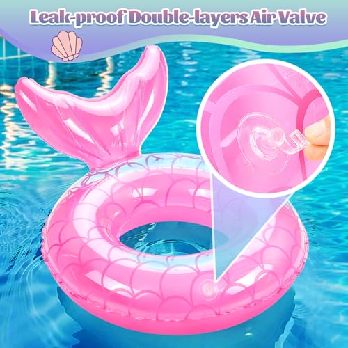 MoKo Pool Floats, Mermaid Inflatable Swim Tubes Floaties