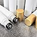 12-Pack 10ml White Glass Roller Bottles with Brushed Gold Leakproof Caps – Refillable Roll-On Bottles with Updated Roller Insert for Essential Oils, Serums, Perfumes, and DIY Aromatherapy