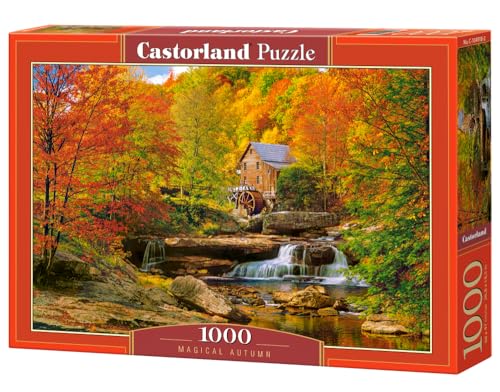 Castorland 1000 Piece Jigsaw Puzzles, Magical Autumn, Water Mil, Nature Puzzles, Waterfall, Adult Puzzle, Castorland C-104918-2