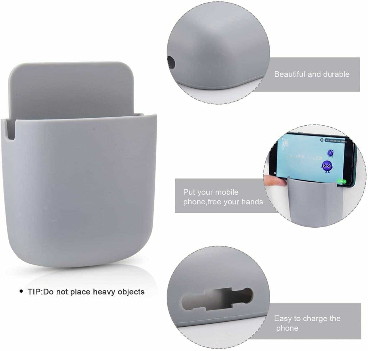 Karm Creation 4psc set Multipurpose Plastic Hanging Mobile Phone Organizer Stand,Wall Door Mount Storage Box Remote Control,Toothbrush/pest,key holder,stationery shelf adhesive multi-color 2