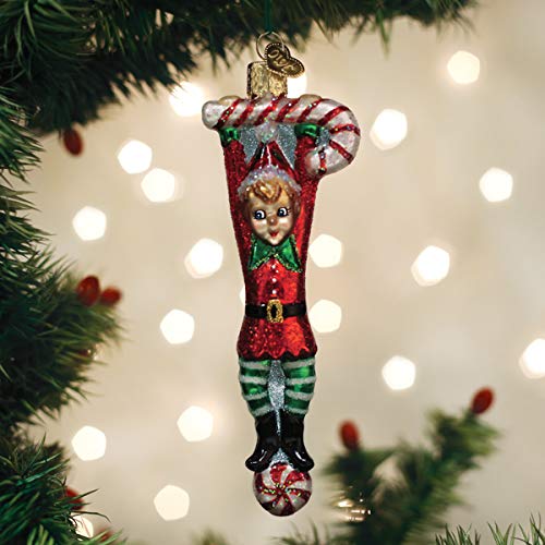Old World Christmas Ornaments Playful Elf Glass Blown Ornaments for Christmas Tree