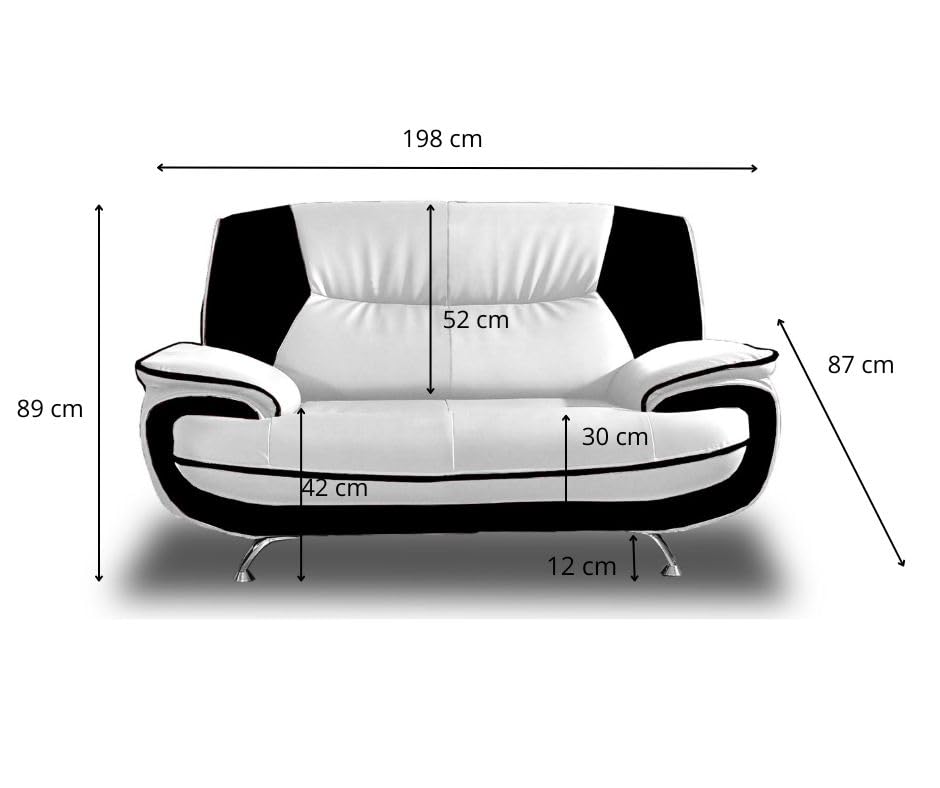 Imebel Sofa Set 3-2-1 für Wohnzimmer – Bequeme Couchgarnitur mit 3-Sitzer, 2-Sitzer & Sessel – Elegante Sitzgarnitur mit Stoffbezug – Ohne Schlaffunktion – Komfortable Polsterung – Modernes Design – Bild 8