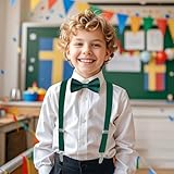 Zoom IMG-2 jerbro bretelle con papillon per Zoom IMG-2 jerbro bretelle con papillon per