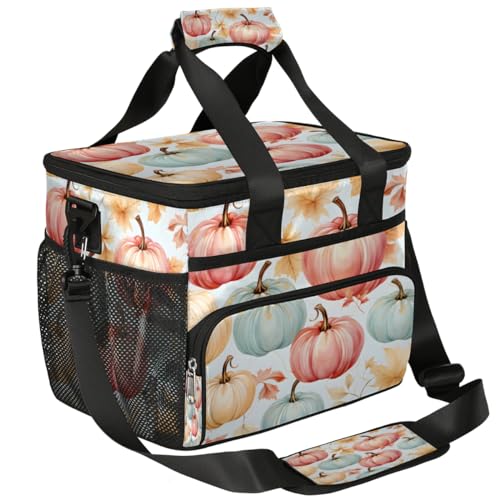 Insulated Picnic Backpack Lunch Box for Women Men Picnic Basket Tote Lunch Bag Picnic Bag Portable Lunch Bags for Picnic, Beach, Work, Trip,Office, Camp Harvest Pumpkins