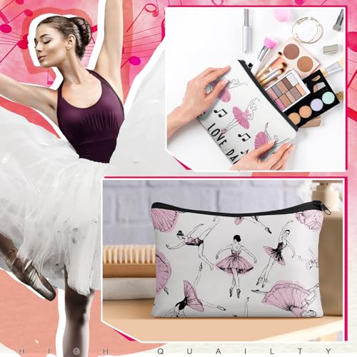 Kacctyen 20 Pcs Dancer Graduation Gifts Bulk Dance Team Makeup Bag for Women Pink Ballet Party Favors Silicone Quote Keychains Dancer Stuff Class Prizes Back to School Birthday Party Gifts for Friend - Image 5