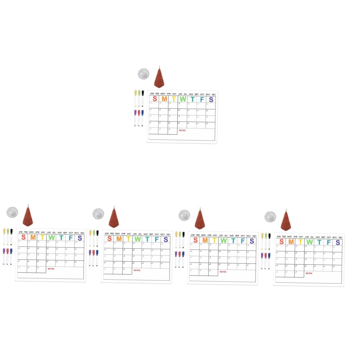 Operitacx 5 Ensembles Quotidien Calendrier Mensuel Tableau Effaçable à Sec Hebdomadaire Calendrier Tableau Effaçable à Sec Réfrigérateur Tableaux Magnétiques Première Coton