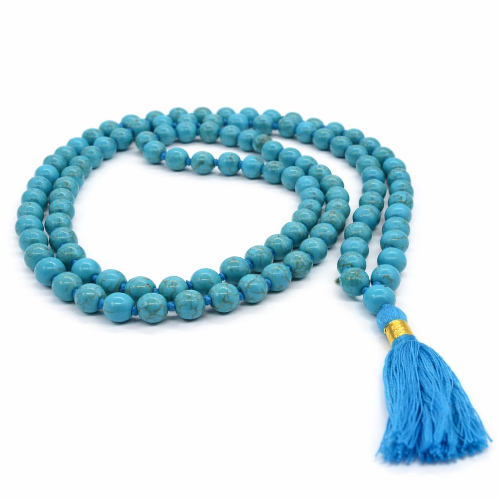 Original Firoza Mala 100+ Beads AAA Quality Turquoise Crystal Tasbih for Protection, Nazar, Rizq, Barkat Spiritual Healing | Islamic Prayer Meditation Mala | Energized lab certified authentic rare for health wealth prosperity protection money Love victory spritual ramjan festival item-picture-48