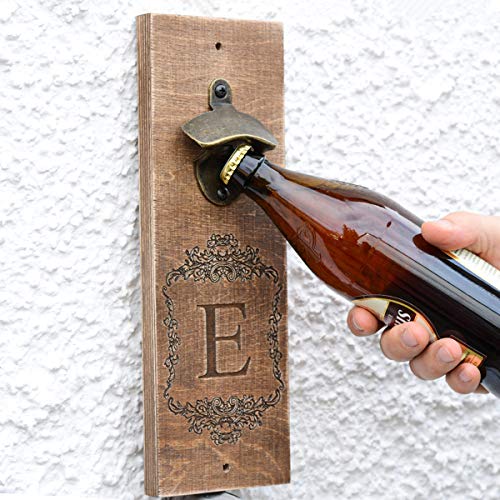 Flaschenöffner Wand Holz Bieröffner Personalisiert mit Magnet Bierkönig Gravur Geschenk Cover