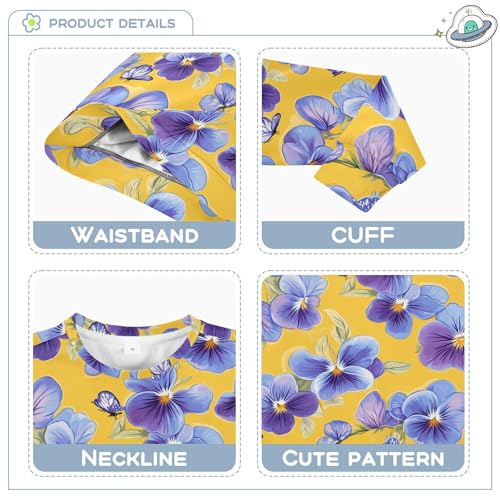 JUNZAN Cute Violet Yellow Kids Girls Pullover Hoodie Long Sleeve Boys Sweat Shirt Party 4T3