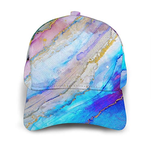 Baseball Cap Watercolor Ink Marble Print Dad Caps Circular Top Classic Fashion Casual Adjustable Sport For Women Girls Hats #TOP2