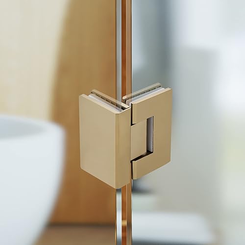 Miniatura 5 de Bisagra para puerta de cristal de ducha, sólida de una pieza fundida de precisión con acero inoxidable 304 de 0.197 in de grosor, adecuada para